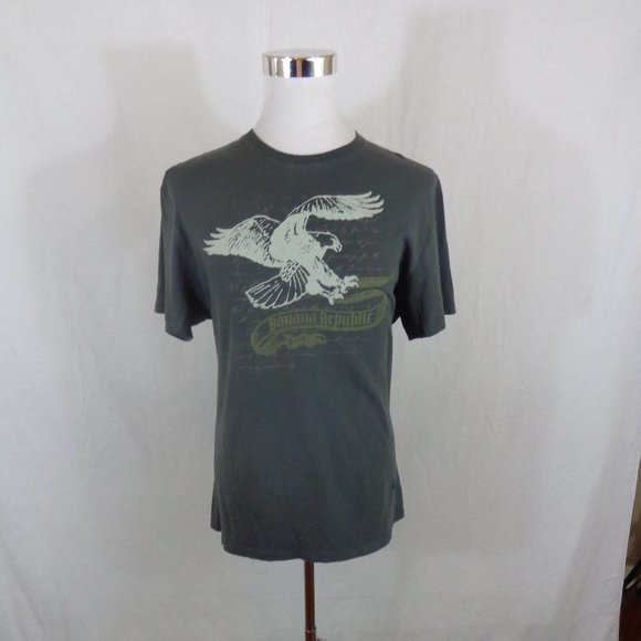 BANANA REPUBLIC GRAPHIC T-SHIRT XL GRAY - Picture 1 of 4